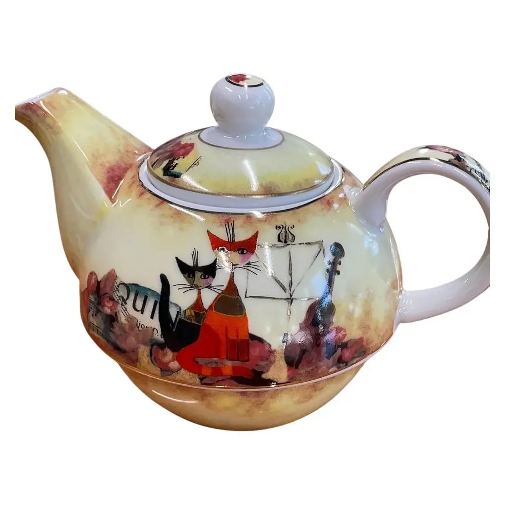 Goebel Musica Romantica Tea for One Set‎ Cats Art Rina Rautenberg